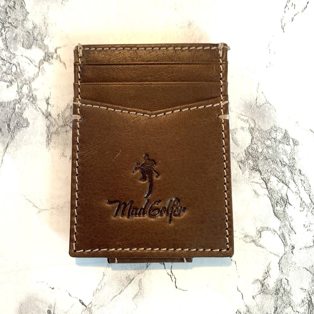Mad Golfer Leather Money Clip Card Holder with Embossed Logo Heroes Foundation